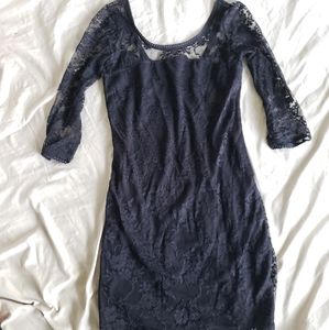 Little black lacey mini dress